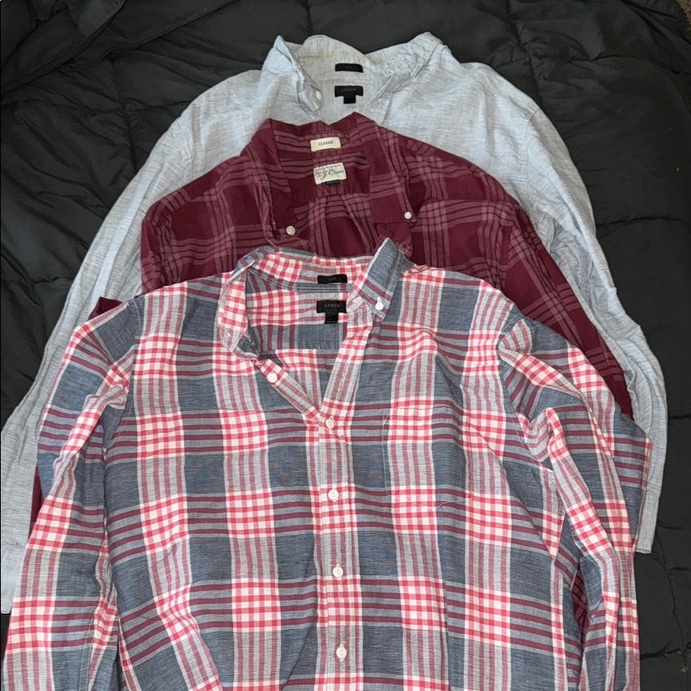 Men's Plaid Button-Down Shirt Bundle